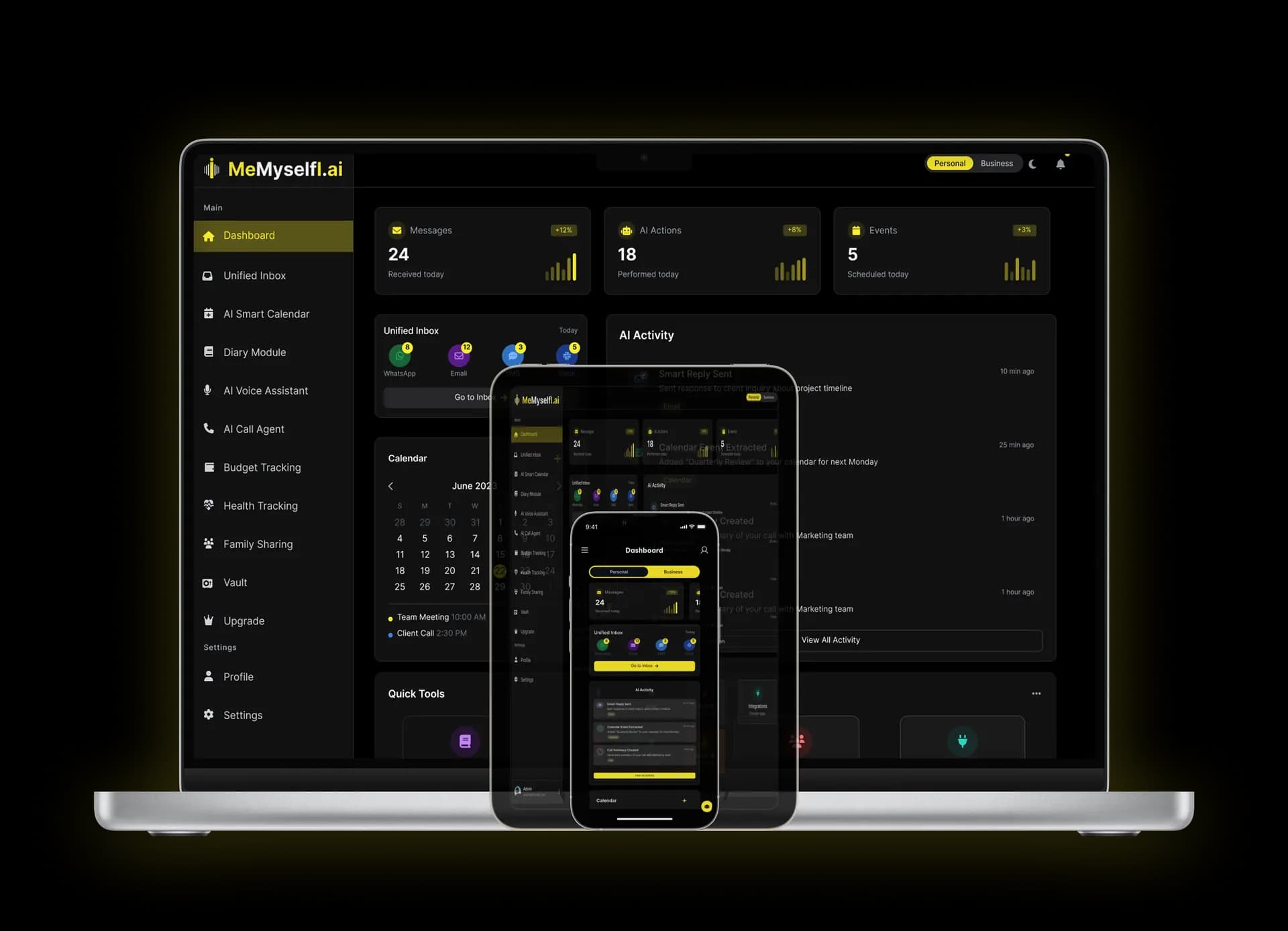 MeMyself1.ai cross-device interface